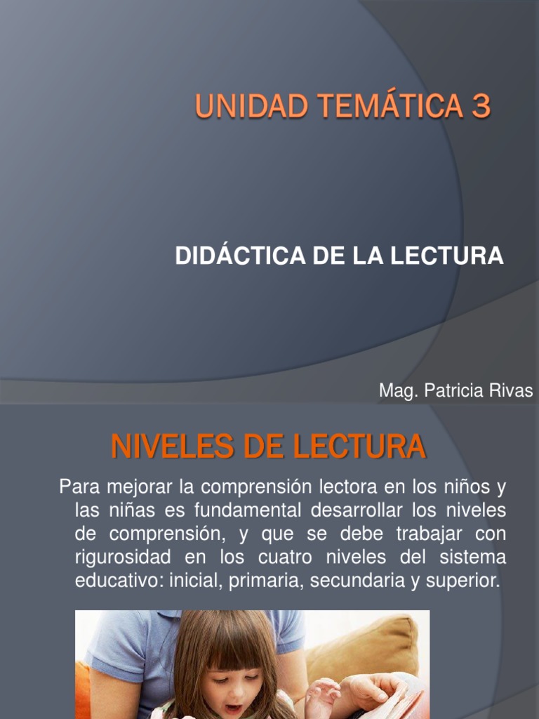 Niveles de Comprensión Lectora en Primaria | PDF | Comprensión lectora ...