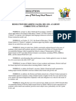 Resolution Regarding Salida Del Sol Academy Corrective Action Plan