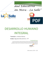 Unidad Educativa "Juan León Mera - La Salle": Desarrollo Humano Integral