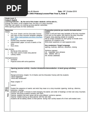 english lesson plan 2 w self reflection