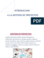 Introducción A La Gestión de Proyectos