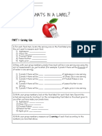 What'S in A Label?: PART 1: Serving Size PART 1: Serving Size