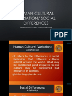 Human Cultural Variation (Understanding Culture, Society and Politics)