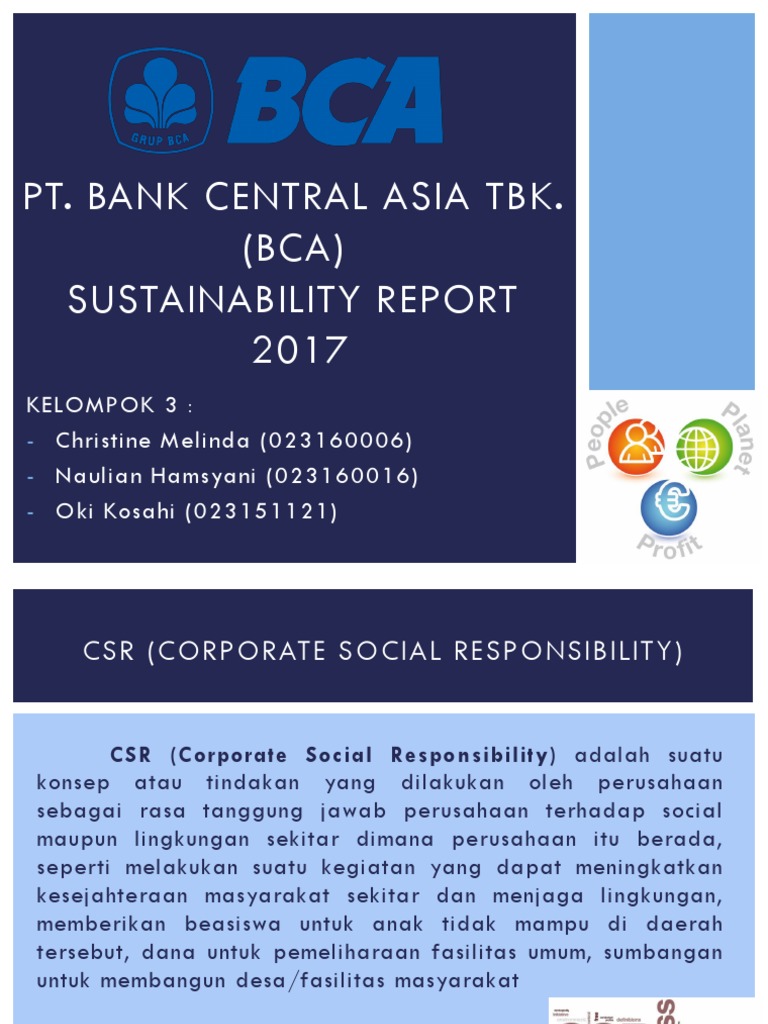 Laporan Keberlanjutan BCA 2017 | PDF