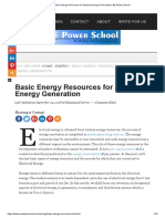 Basic Energy Resources for Electrical Energy Generation _ EE Power School