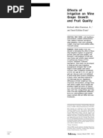 Efecto del riego en la produccion de uva vinicola