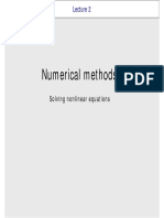 Numerical Methods: Solving Nonlinear Equations