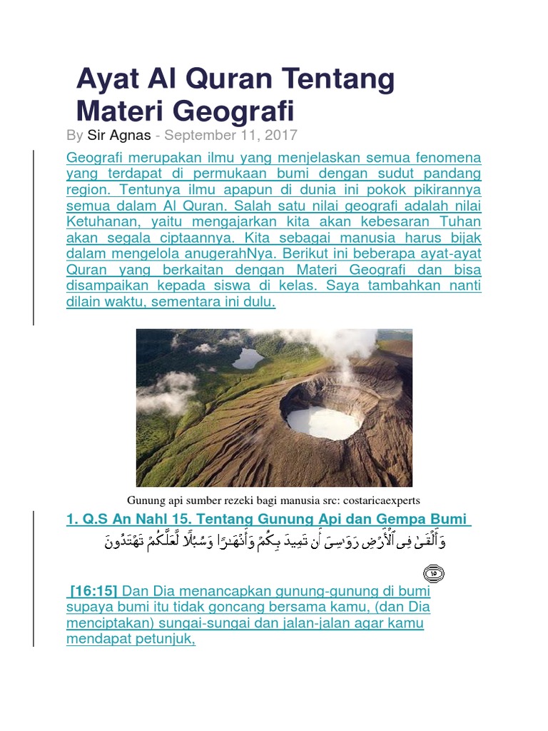 Ayat Al Quran Tentang Materi Geografi Pdf