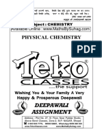 CLASS 12 PHYSICAL Diwali Assignment Chemistry