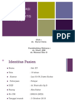 Presentasi Kasus Appendisitis Akut: Oleh: Dr. Nurul Ilmia Pembimbing Wahana: Dr. Utari, MM Dr. Wawan Eko D