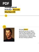 Machiavelli's Contributions to Management Thought