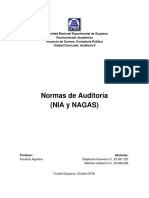 Normas de Auditoría. NIA y NAGAS