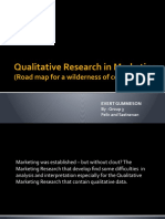 Qualitative Research in Marketing: (Road Map For A Wilderness of Complexity)
