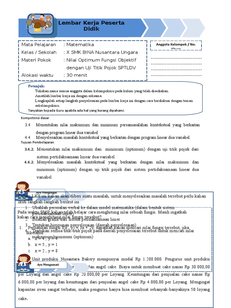 Lkpd Nilai Optimum Sptldv