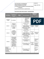 Cronograma de Actividades Del Programa - Noviembre