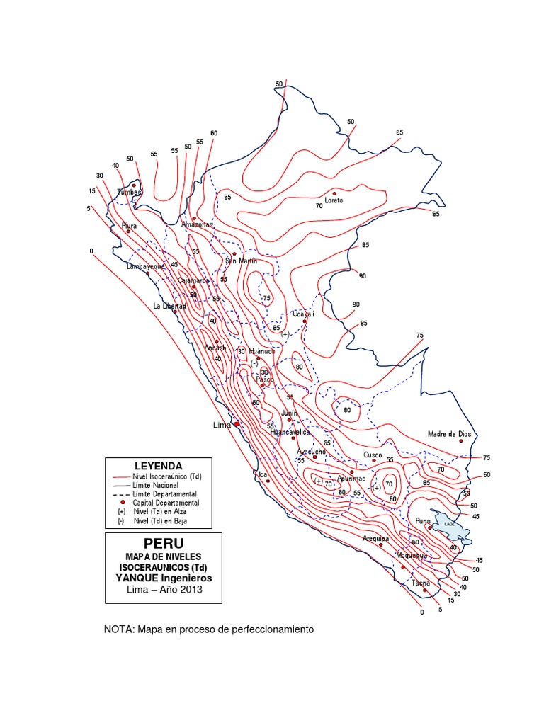 MAPA (TD) Isoceraunico Del Perú 2013 | PDF | Asociación de ...