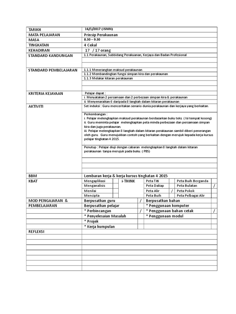 Rph Modul 1 Prinsip Perakaunan Ting 4 Pdf