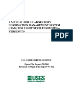 A Manual For A Laboratory Information Management System (Lims) For Light Stable Isotopes