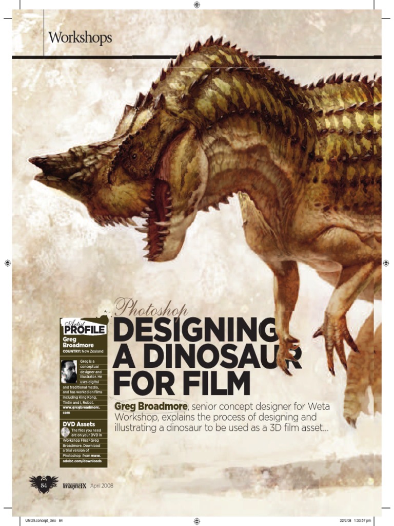 Film Dinosaur Design Guide | PDF | 3 D Computer Graphics | Texture Mapping