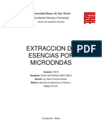 Extracción de esencias por microondas