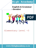 Spoken English & Grammar Practice Booklet: Elementary Level - 3