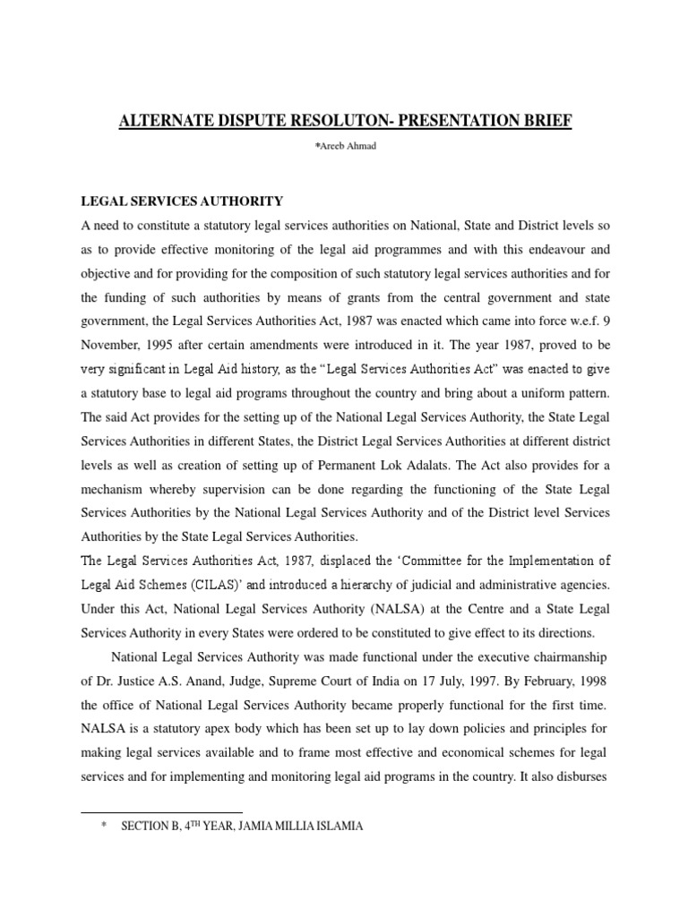Legal Services Authority Act PDF Legal Aid Supreme Courts
