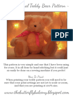 Traditional Teddy Bear Pattern PDF