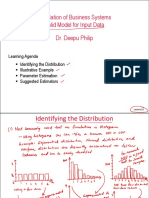 Simulation of Business Systems Valid Model For Input Data Dr. Deepu Philip