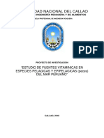 ESTUDIO DE FUENTES VITAMINICAS EN ESPECIES PELAGICAS Y EPIPELAGICAS (Peces) DEL MAR PERUANO