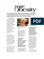 Teenage Obesity - Feature Article