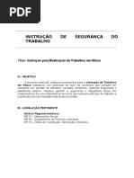 PLANO DE EMERGÊNCIA PARA TRABALHO EM ALTURA  