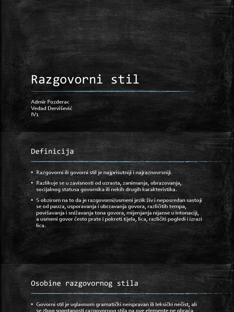 Razgovorni Stil | PDF