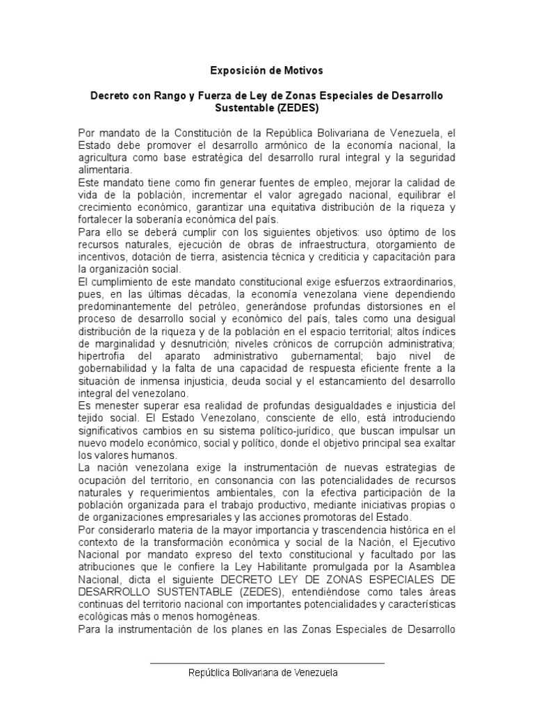 18 Ley Zonas ZEDES PDF | PDF | Comisión Europea | Venezuela