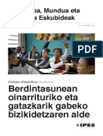 Unidad Didáctica "Berdintasunean oinarrituriko eta gatazkarik gabeko bizikidetzaren alde" (euskara)