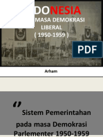 Sistem Pemerintahan Demokrasi Liberal 1950-1959