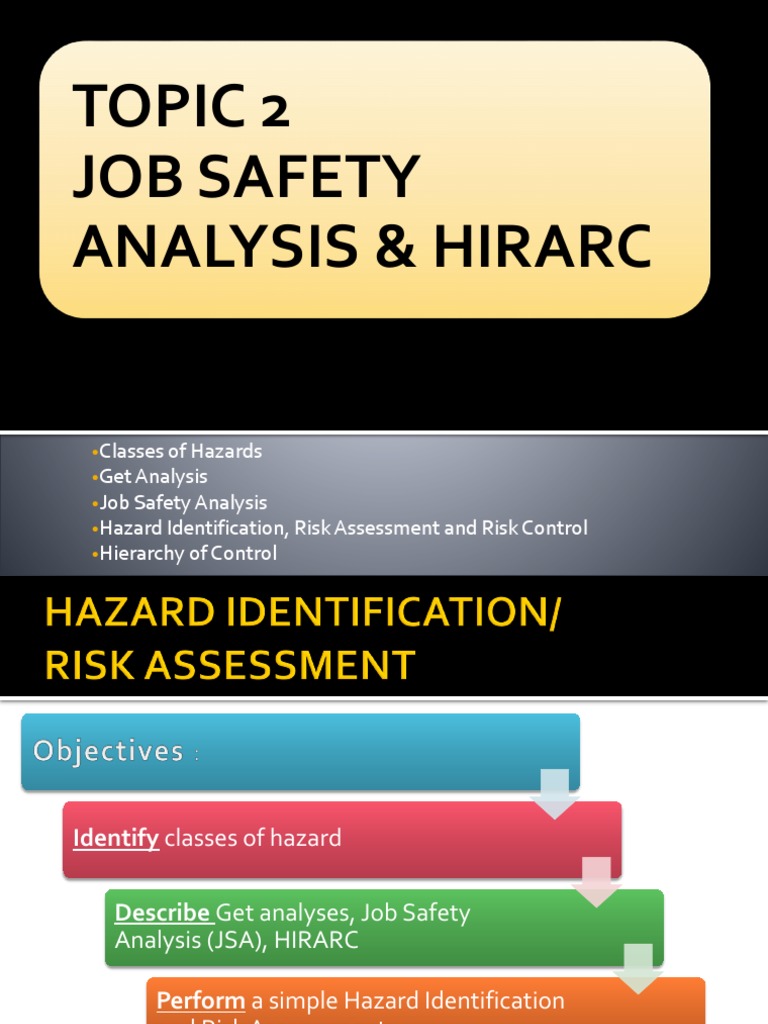 Job Safety Analysis & HIRARC | PDF | Personal Protective Equipment | Risk