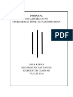 Proposal RKP Operasional Penyusunan RPJM Desa