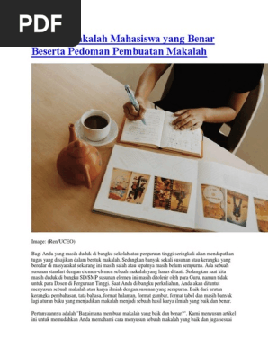 Contoh Makalah Mahasiswa Yang Benar Beserta Pedoman Pembuatan Makalah
