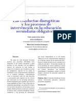 Conductas disruptivas y procesos de intervención en la educación secundaria