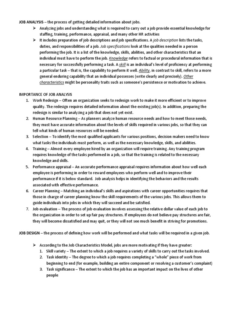 Comprehensive Job Analysis and Design Guide | PDF | Validity ...
