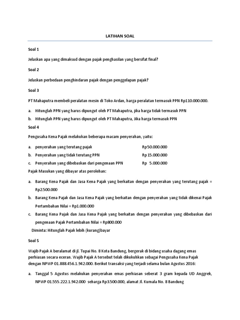 Tugas 3 Perpajakan