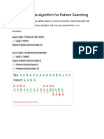 Finite Automata Algorithm For Pattern Searching