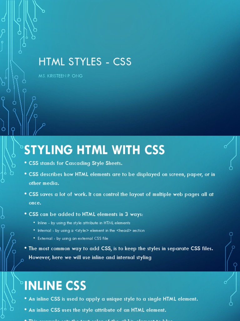 HTML CSS | PDF | Cascading Style Sheets | Html