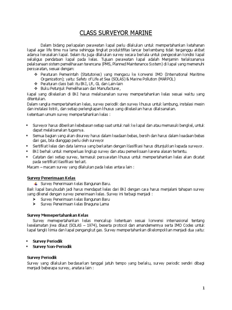 Marine Class Surveyor Pdf
