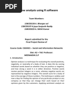 Review Analysis Using R Software: Team Members