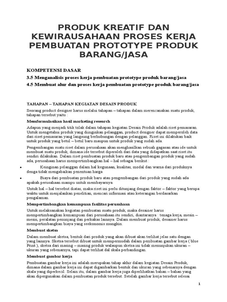 05 Proses Kerja Pembuatan Prototype Produk Barang Atau Jasa