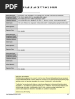 Template - Acceptance Form | PDF | Project Manager | Business