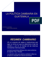 Politica Cambiaria en Guatemala