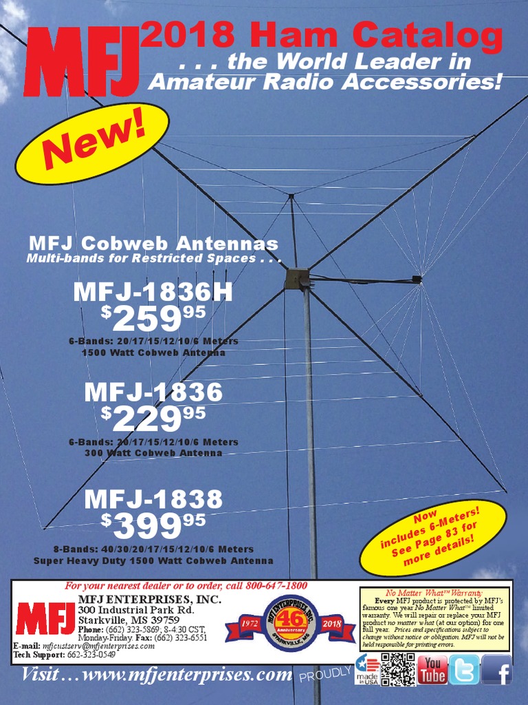 MFJ 2018 Ham Radio Catalog PDF