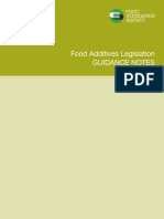 Food Additives Legislation Guidance Notes